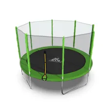 Батут DFC Trampoline Fitness с сеткой 12ft Светло-зелёный
