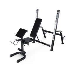 Cкамья силовая DFC GORILLA черная, с партой для бицепса