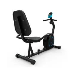 Велотренажер DFC B504R магнитный (черный корпус, голубая полоса)