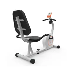 Велотренажер DFC B504RWO магнитный (белый корпус, оранжевая полоса)