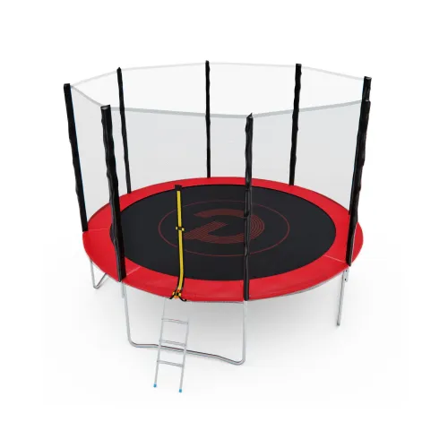 Батут с сеткой DFC PELPO 12ft с лестницей, RED