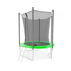 Батут с защитной сеткой DFC JUMP4FUN 6 ft зеленый с лестницей