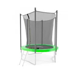 Батут с защитной сеткой DFC JUMP4FUN 6 ft зеленый с лестницей