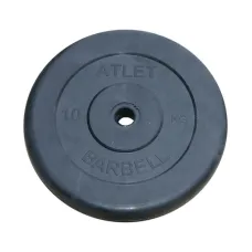 Диск обрезиненный BARBELL ATLET 10 кг / диаметр 26 мм