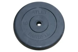 Диск обрезиненный BARBELL ATLET 10 кг / диаметр 26 мм