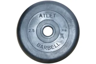 Диск обрезиненный BARBELL ATLET 2,5 кг / диаметр 26 мм