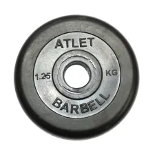 Диск обрезиненный BARBELL ATLET 1.25 кг / диаметр 31 мм