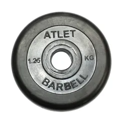 Диск обрезиненный BARBELL ATLET 1.25 кг / диаметр 31 мм