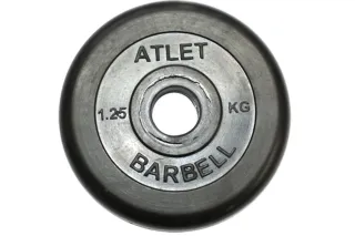 Диск обрезиненный BARBELL ATLET 1.25 кг / диаметр 31 мм