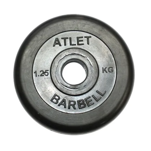 Диск обрезиненный BARBELL ATLET 1.25 кг / диаметр 31 мм