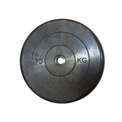 Диск обрезиненный BARBELL ATLET 15 кг / диаметр 31 мм