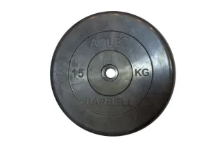 Диск обрезиненный BARBELL ATLET 15 кг / диаметр 31 мм