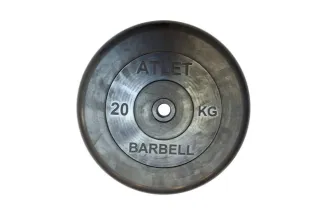 Диск обрезиненный BARBELL ATLET 20 кг / диаметр 31 мм
