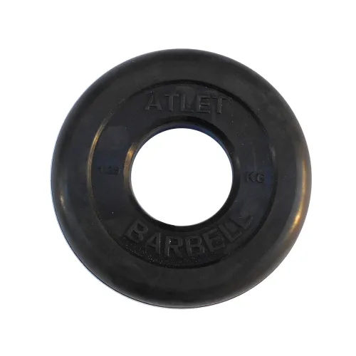 Диск обрезиненный BARBELL ATLET 1.25 кг / диаметр 51 мм