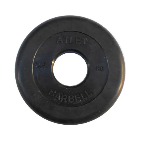 Диск обрезиненный BARBELL ATLET 2,5 кг / диаметр 51 мм