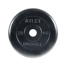 Диск обрезиненный BARBELL ATLET 25 кг / диаметр 51 мм