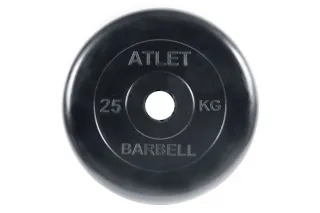 Диск обрезиненный BARBELL ATLET 25 кг / диаметр 51 мм