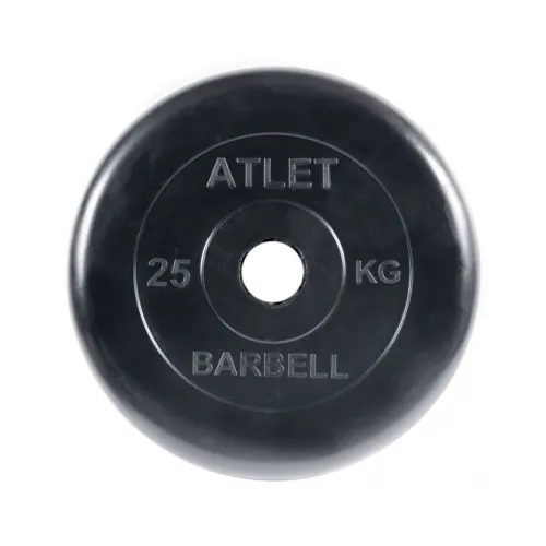 Диск обрезиненный BARBELL ATLET 25 кг / диаметр 51 мм
