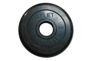 Диск обрезиненный BARBELL ATLET 5 кг / диаметр 51 мм