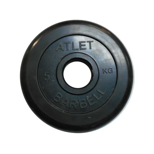 Диск обрезиненный BARBELL ATLET 5 кг / диаметр 51 мм