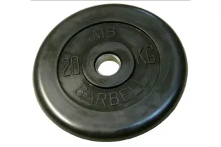 Диск обрезиненный BARBELL MB (металлическая втулка) 20 кг / диаметр 26 мм