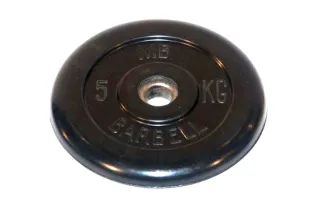 Диск обрезиненный BARBELL MB (металлическая втулка) 5 кг / диаметр 26 мм