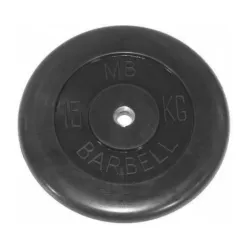 Диск обрезиненный BARBELL MB (металлическая втулка) 15 кг / диаметр 31 мм