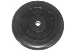 Диск обрезиненный BARBELL MB (металлическая втулка) 15 кг / диаметр 31 мм