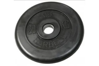 Диск обрезиненный BARBELL MB (металлическая втулка) 20 кг / диаметр 31 мм