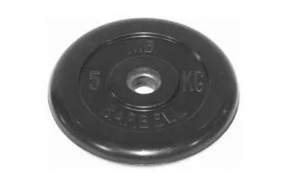 Диск обрезиненный BARBELL MB (металлическая втулка) 5 кг / диаметр 31 мм