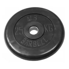 Диск обрезиненный BARBELL MB (металлическая втулка) 25 кг / диаметр 51 мм