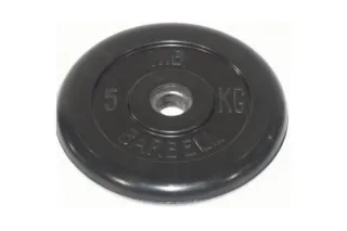 Диск обрезиненный BARBELL MB (металлическая втулка) 5 кг / диаметр 51 мм