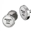 Набор стальных гантелей BRONZE GYM, 12-30 кг - 10 пар, шаг 2 кг