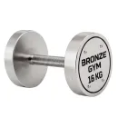 Набор стальных гантелей BRONZE GYM, 12-30 кг - 10 пар, шаг 2 кг