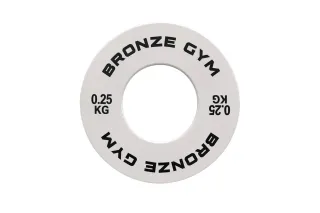 Диск калиброванный BRONZE GYM для пауэрлифтинга белый 0,25 кг