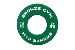 Диск калиброванный BRONZE GYM для пауэрлифтинга зеленый 0,5 кг