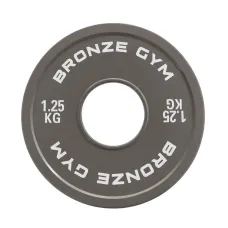 Диск калиброванный BRONZE GYM для пауэрлифтинга серый 1,25 кг