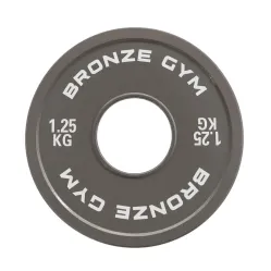 Диск калиброванный BRONZE GYM для пауэрлифтинга серый 1,25 кг