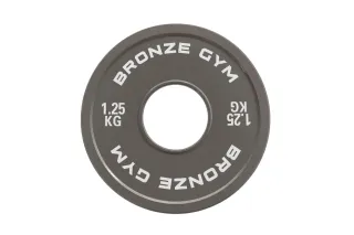 Диск калиброванный BRONZE GYM для пауэрлифтинга серый 1,25 кг