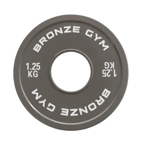Диск калиброванный BRONZE GYM для пауэрлифтинга серый 1,25 кг
