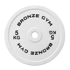 Диск калиброванный BRONZE GYM для пауэрлифтинга белый 5 кг
