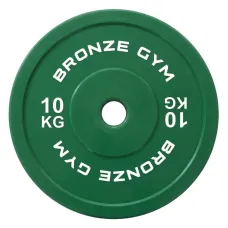 Диск калиброванный BRONZE GYM для пауэрлифтинга зеленый 10 кг