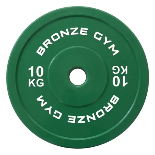Диск калиброванный BRONZE GYM для пауэрлифтинга зеленый 10 кг