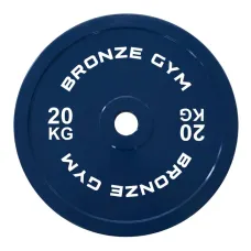 Диск калиброванный BRONZE GYM для пауэрлифтинга синий 20 кг
