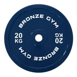 Диск калиброванный BRONZE GYM для пауэрлифтинга синий 20 кг