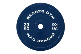 Диск калиброванный BRONZE GYM для пауэрлифтинга синий 20 кг