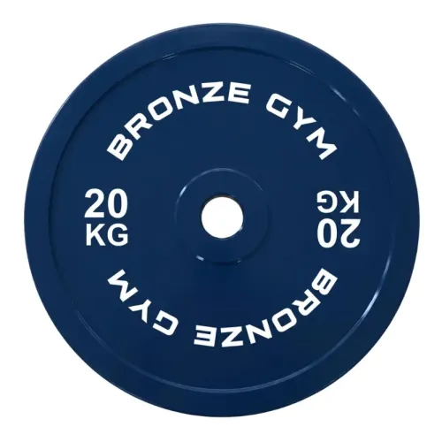 Диск калиброванный BRONZE GYM для пауэрлифтинга синий 20 кг