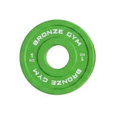 Диск олимпийский BRONZE GYM тяжелоатлетический зеленый 1 кг