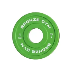 Диск олимпийский BRONZE GYM тяжелоатлетический зеленый 1 кг