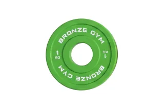 Диск олимпийский BRONZE GYM тяжелоатлетический зеленый 1 кг